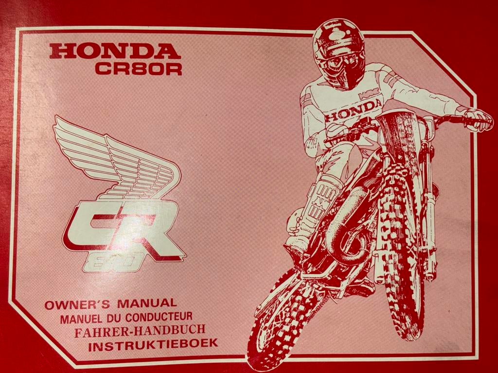 Workshopmanual Honda CR80r 1988-model, Ophalen of Verzenden, Honda