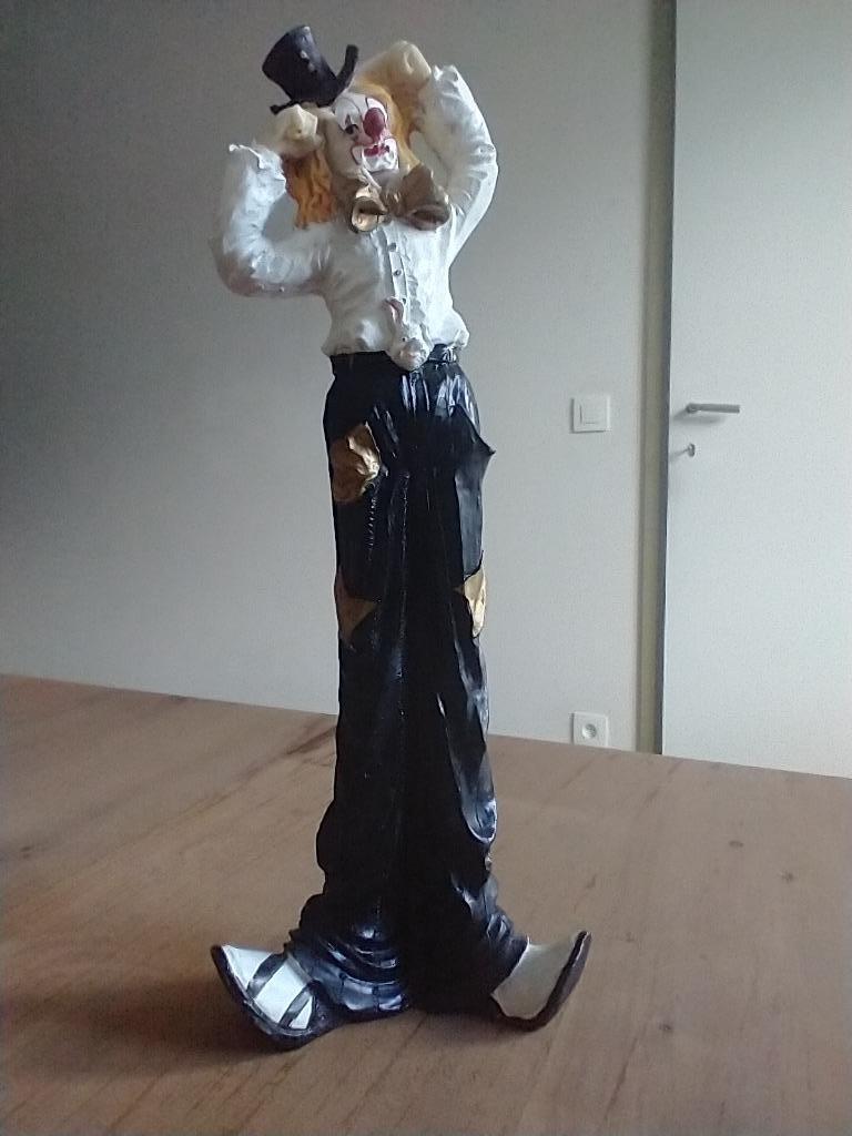 Clown : debout, Collections, Statues & Figurines, Enlèvement ou Envoi, Utilisé, Humain