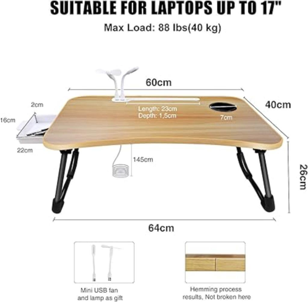 Table de lit pliable, table pour ordinateur portable, LIVRAI, Neuf, -, -, A3A ACADGQ