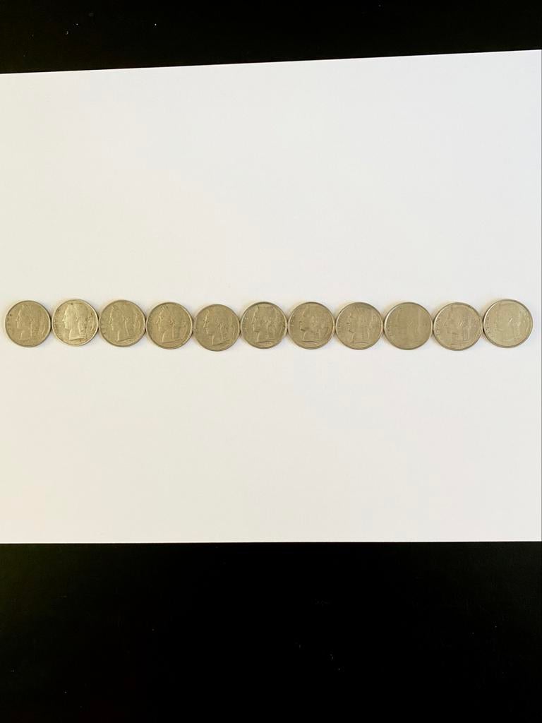 11 pièces de 1 franc belge de 1970 à 1980, Enlèvement ou Envoi