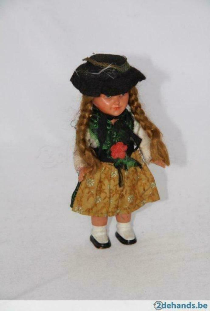 Oud tiroler popje, dancing doll,, Verzamelen, Ophalen of Verzenden, Gebruikt, Pop
