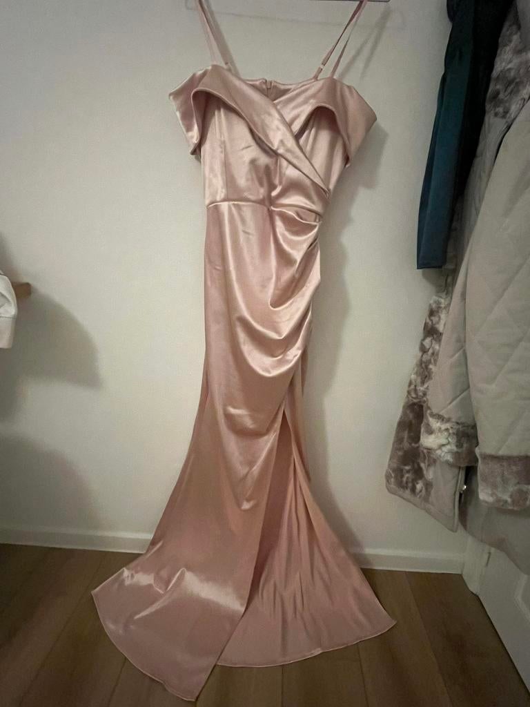 Robe satinee rose, Enlèvement ou Envoi, Rose, Taille 36 (S), Robe de cocktail