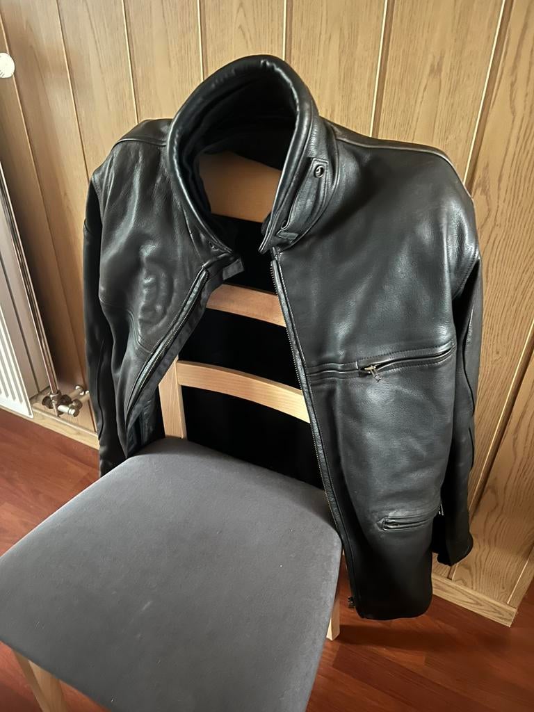 Veste de moto Soubirac en cuir XXL en parfait état !, Seconde main, Soubirac, Manteau | cuir, Enlèvement
