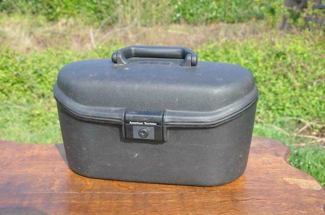 vanity case ovale noir, Enlèvement ou Envoi, Utilisé, Noir, Rigide
