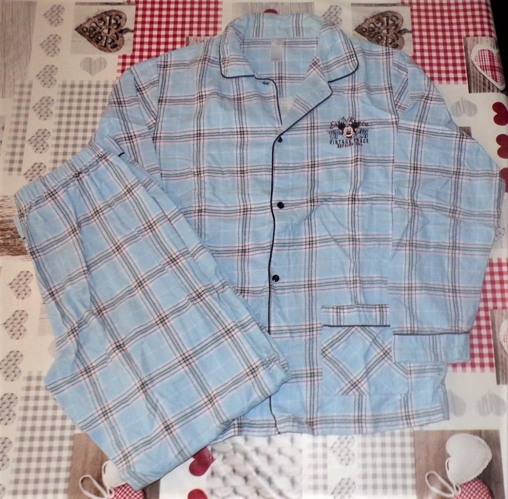 13/14 158/164 Pyjama en flanelle à carreaux Disney Mickey, Enlèvement ou Envoi, Utilisé, Garçon, Vêtements de nuit ou Sous-vêtements