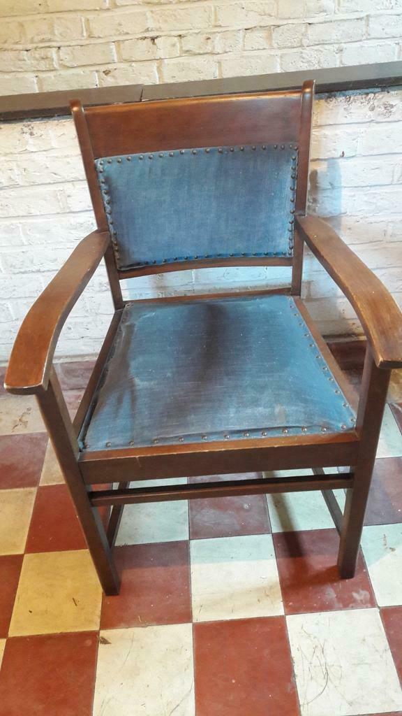 GRAND fauteuil robuste en chêne., Enlèvement ou Envoi