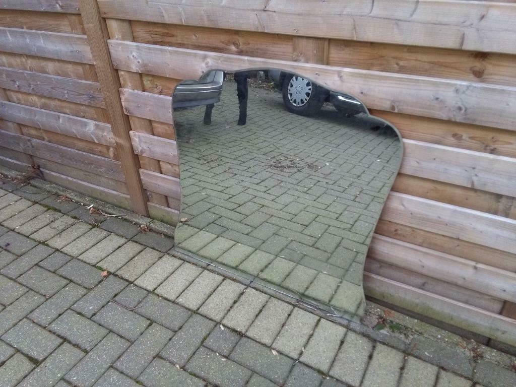 Antieke spiegel, Ophalen, Overige vormen, 50 tot 100 cm, Minder dan 100 cm
