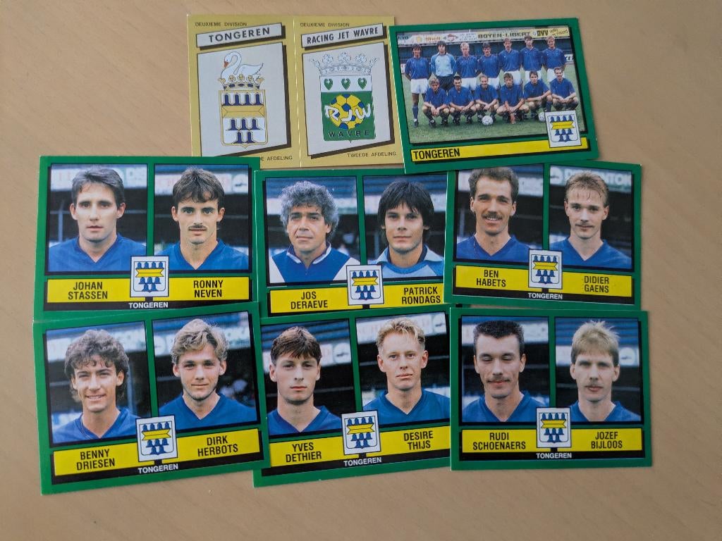 PANINI FOOTBALL 89 TONGEREN 8 STICKERS 1989 VOETBAL, Verzenden, Nieuw