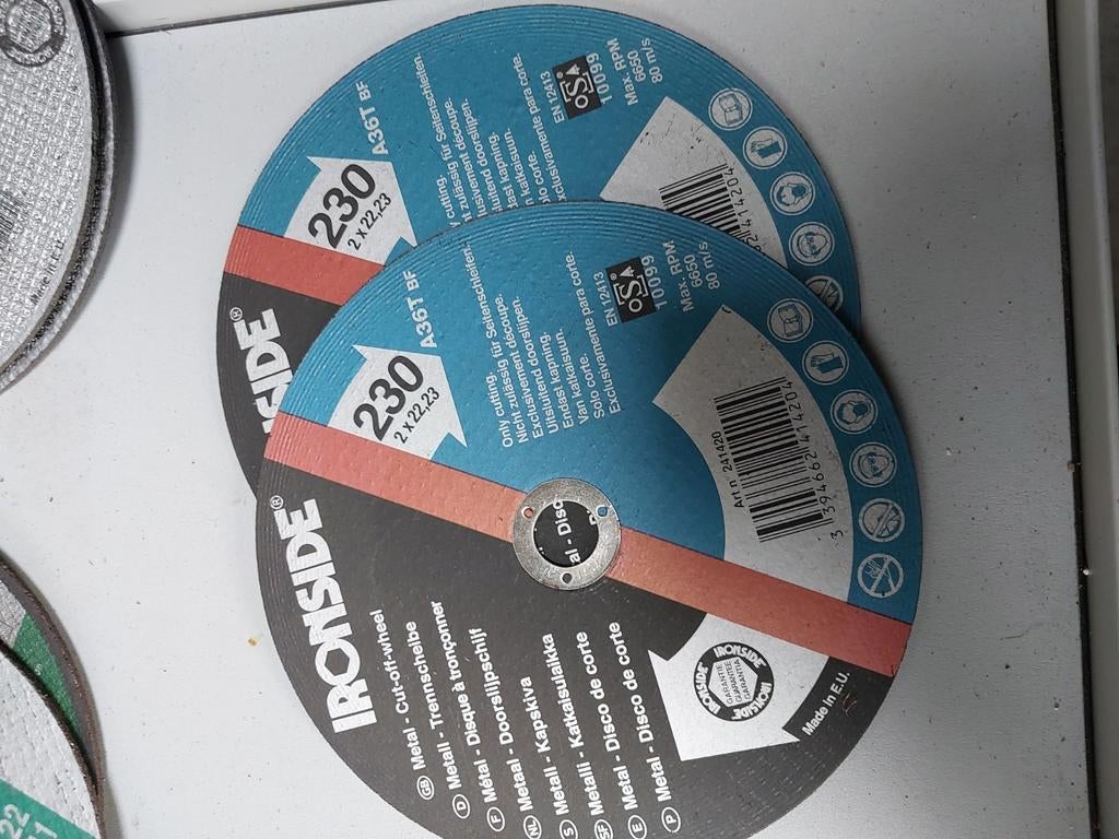 Ironside doorslijpschijven 230mm. 10 stuks, Doe-het-zelf en Bouw, Ophalen, Nieuw