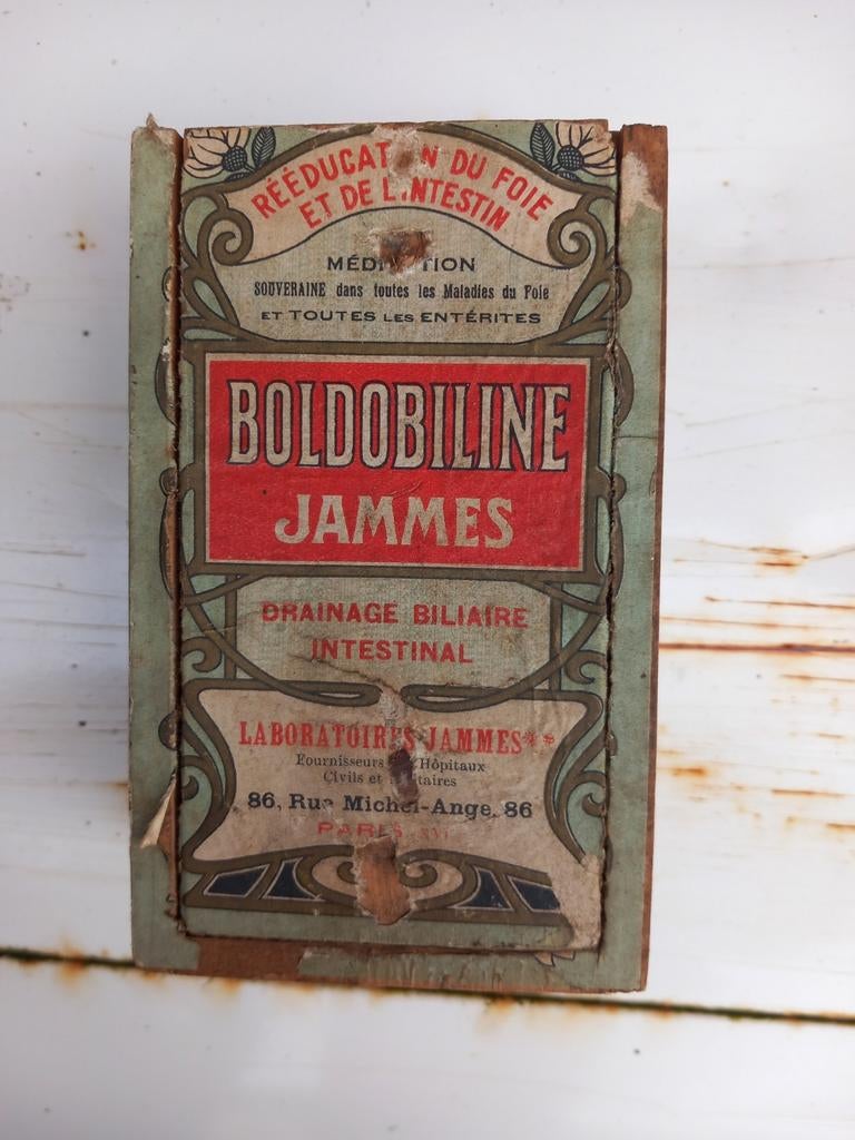 Boîte de médicaments en bois.  Vintage, Enlèvement ou Envoi