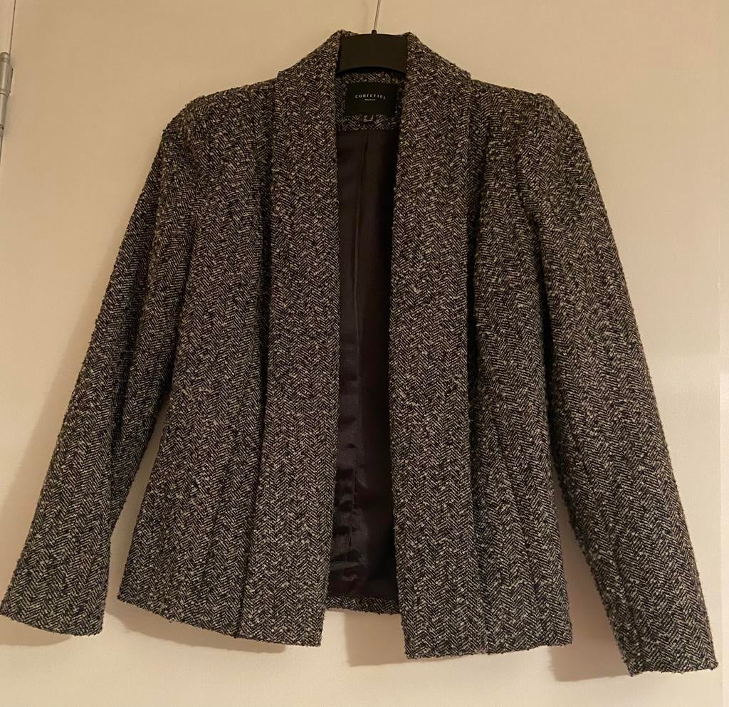 Zwart-beige gemêleerde blazer, Cortefiel, Zwart, Nieuw, Ophalen of Verzenden