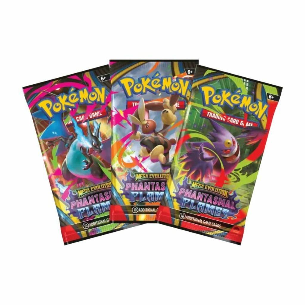 Pokemon Mega Evolution - Phantasmal Flames 3-Pack-Blister, Enlèvement ou Envoi, Neuf, Booster, Foil