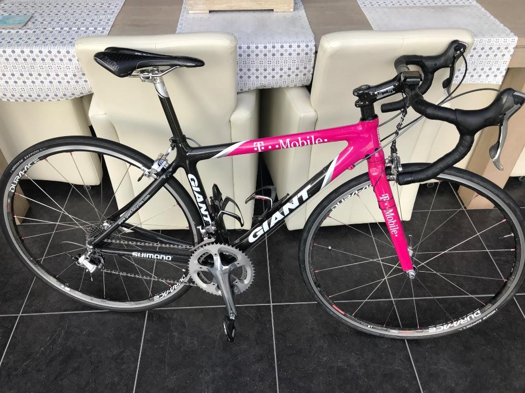GIANT-T-MOBILE-TCR CARBON  In zeer goede staat, Ophalen, 28 inch, Gebruikt, Carbon