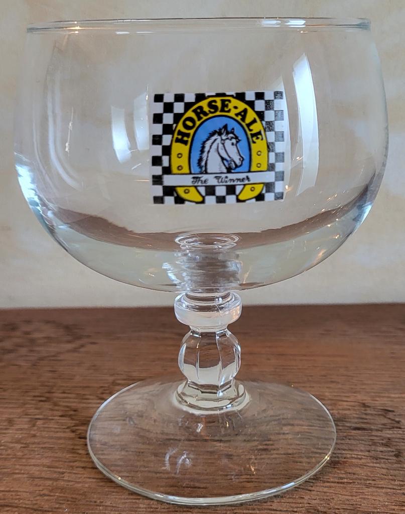 HORSE-ALE The Winner Verre calice 25 cl années 60 COMME NEUF, Ophalen of Verzenden, Nieuw, Glas of Glazen, Overige merken