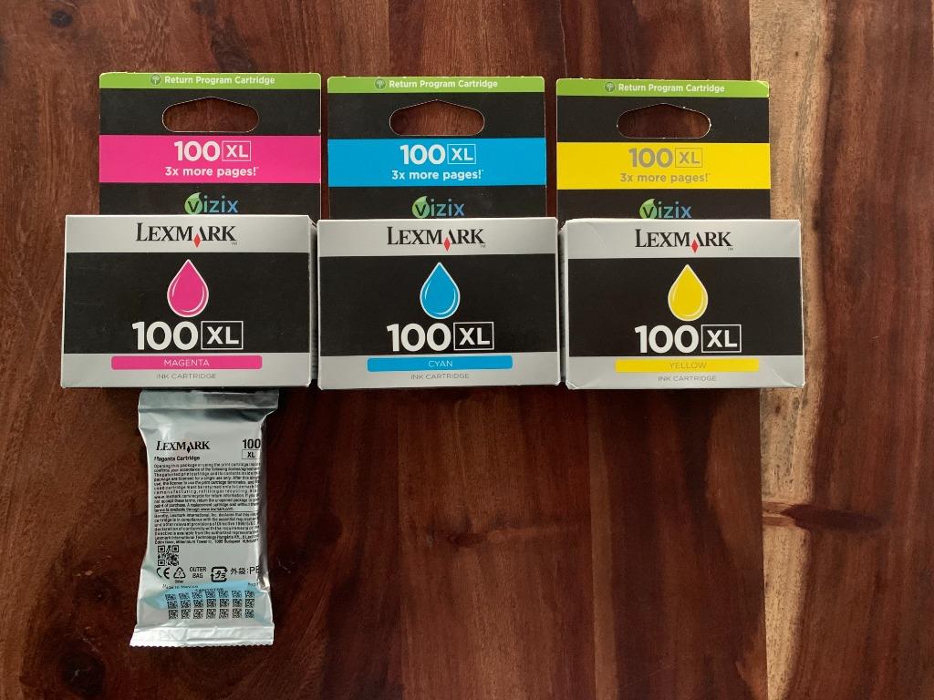 ♫ Lexmark 100XL ink cartridges, Informatique & Logiciels, Fournitures d'imprimante, Neuf, Cartridge, Enlèvement ou Envoi