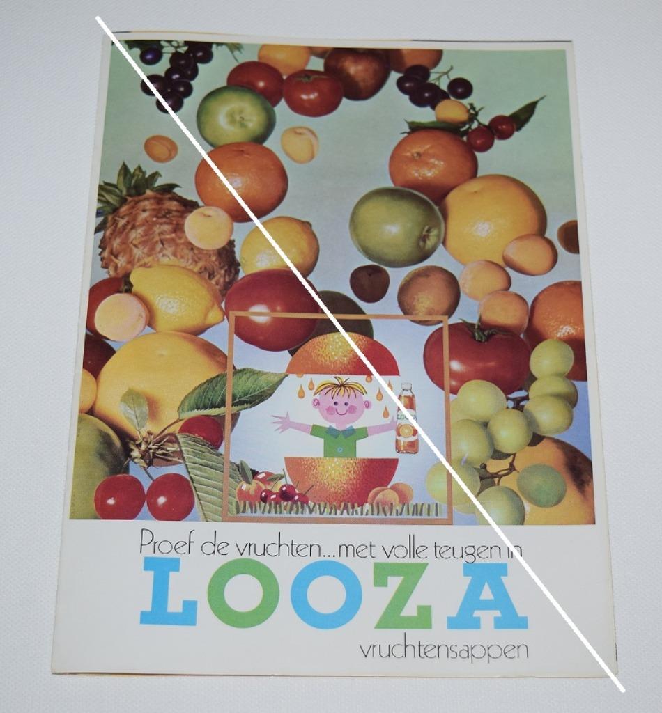 Looza Vruchtensappen / 8 Bladzijden - Kleurfolder, Verzamelen, Verzenden, Zo goed als nieuw, Overige typen