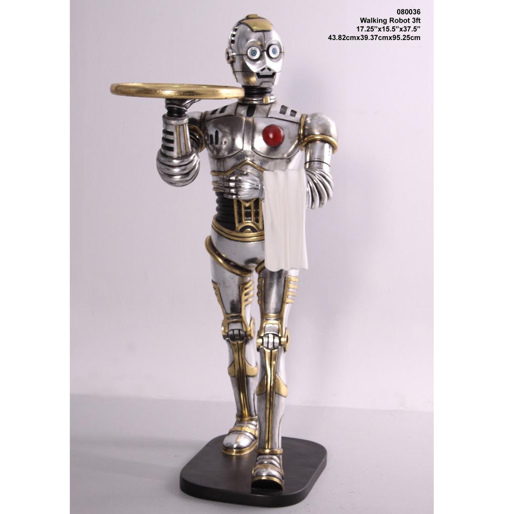 Robot ambulant de 3 pieds — Statue de serveur, hauteur 95 cm, Enlèvement, Neuf