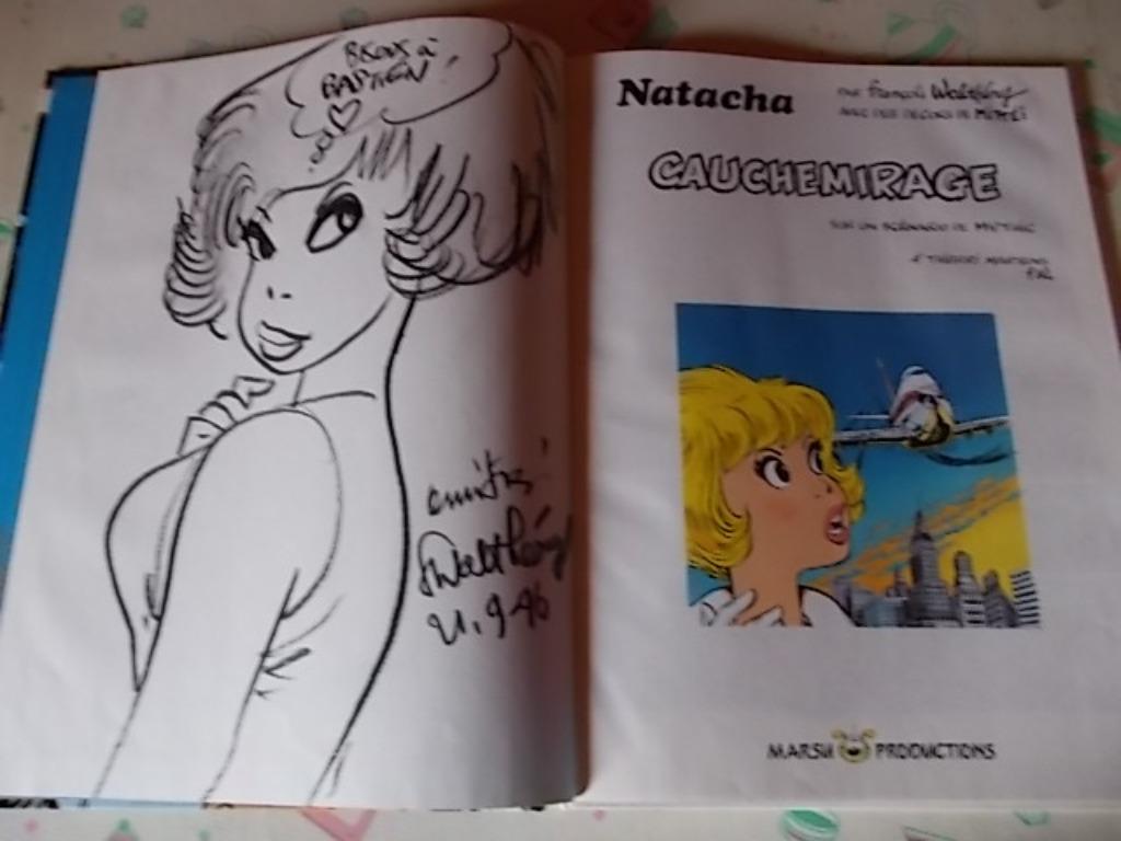 BD EO Natacha dédicacée, Livres, Enlèvement ou Envoi, Utilisé