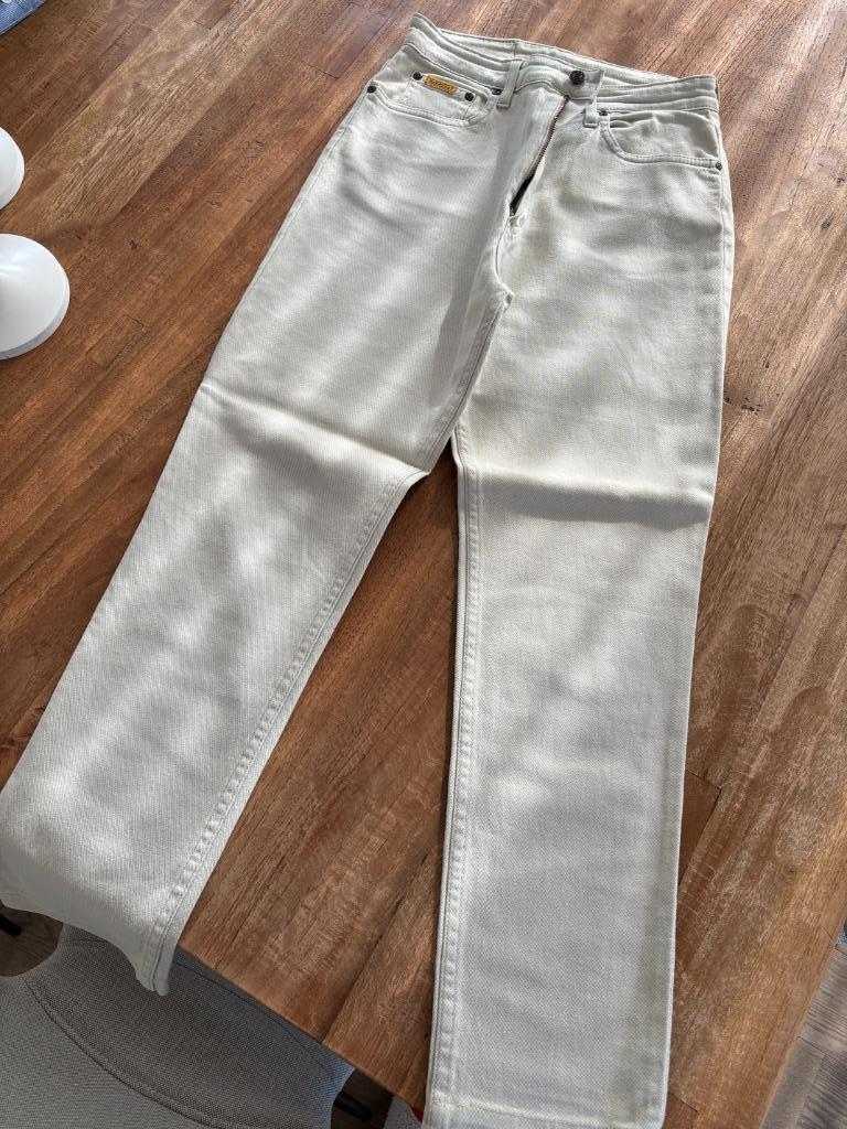 Broek vintage maat 38, Maat 38/40 (M), Beige, Zo goed als nieuw, Lang