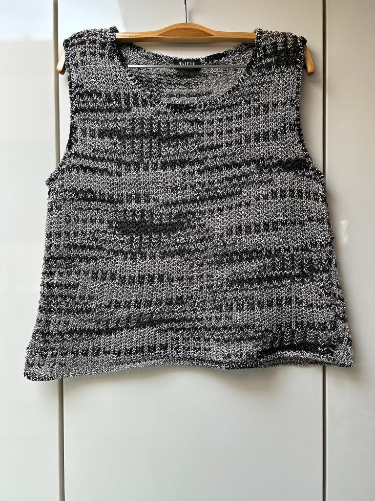 Taifun zwart-witte tanktop - Maat S ---, Zwart, Ophalen of Verzenden, Zo goed als nieuw, Taifun