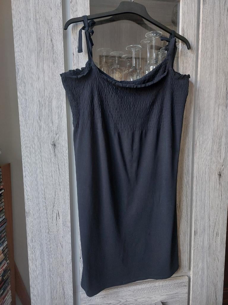 Robe M&S Mode taille L, Kleding | Dames, Jurken, Gedragen, Maat 42/44 (L), Zwart, Knielengte, Ophalen of Verzenden