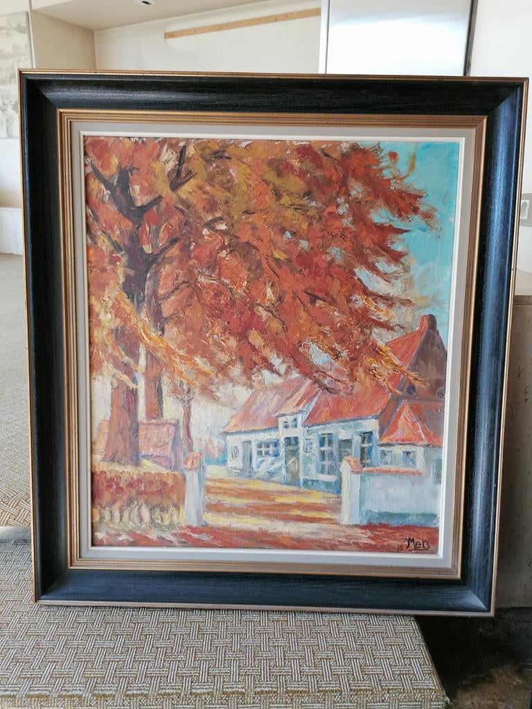 3 Schilderijen van Mets 1975 en 1976, Antiek en Kunst, Ophalen