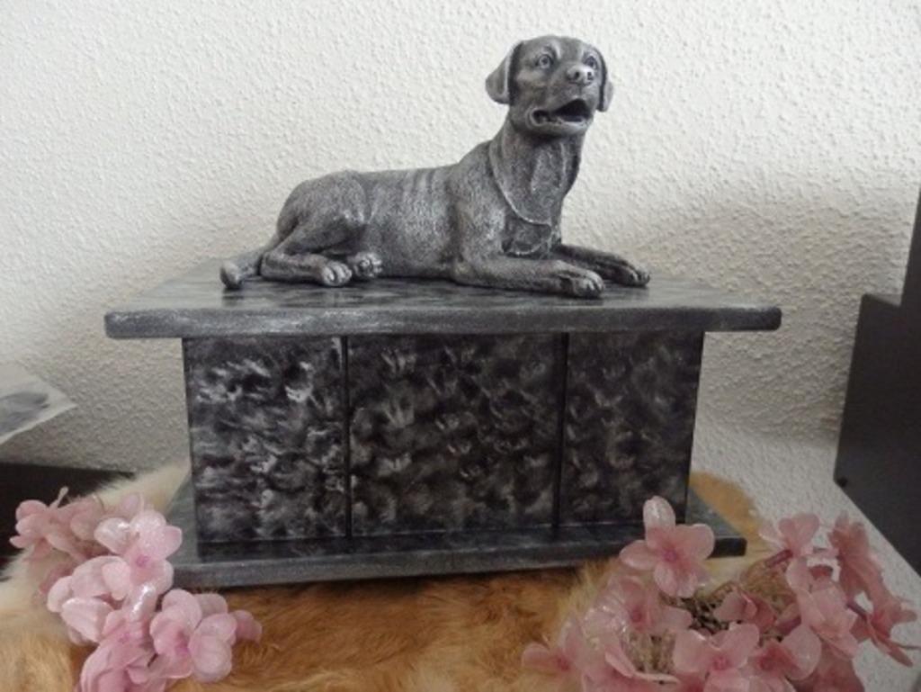 Labradorhond beeld op urn als set of als los beeld handmade, Dieren en Toebehoren, Honden-accessoires, Nieuw, Verzenden