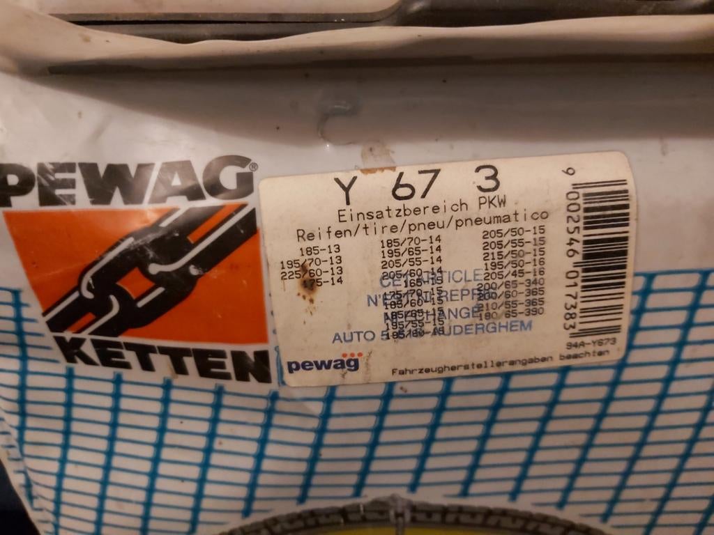 Chaînes PEWAG Y 67 3, Enlèvement