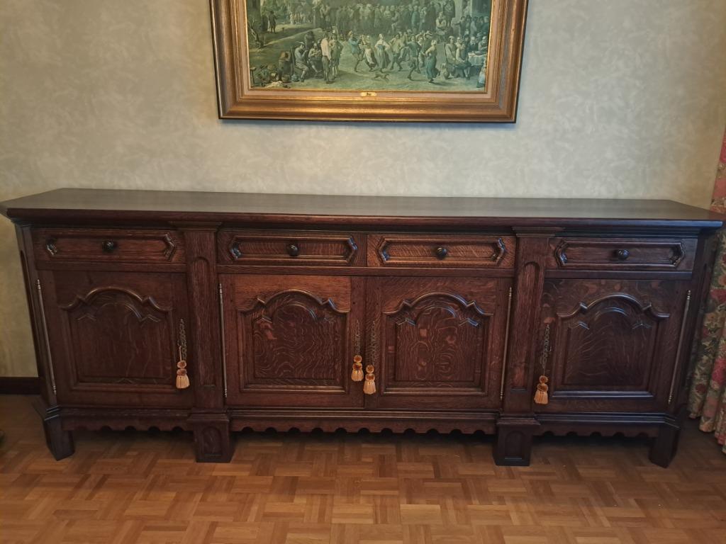 Lange houten livingkast, Huis en Inrichting, Ophalen, 250 tot 300 cm, Met deur(en), 100 tot 150 cm
