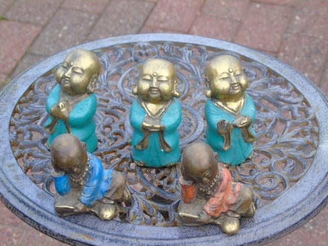 statues (5) bouddha et shaolin bronze , soldé !, Enlèvement ou Envoi, Neuf