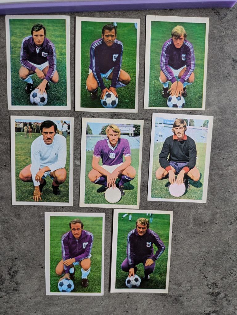 ANDERLECHT 8X PRENTEN PANINI LIKE ED VANDERHOUT 1973 VOETBAL, Verzenden