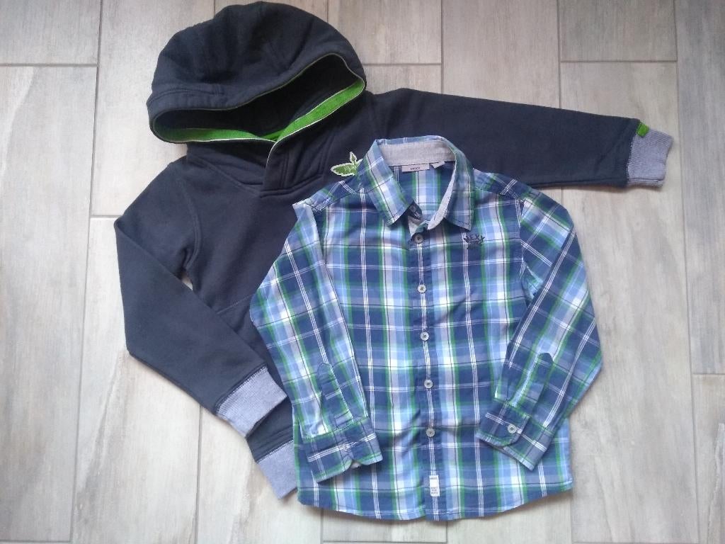 ★ M104/110 - Set trui met kap + Hemd Mexx, Enlèvement ou Envoi, Comme neuf, Garçon, Pull ou Veste