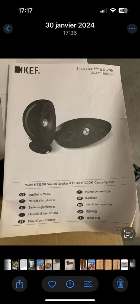 Systeme home cinema KEF, Enlèvement, Comme neuf
