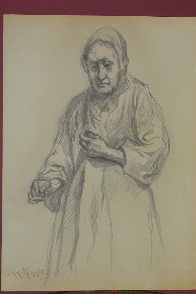 originele tekening IGNACE KENNIS 50X70, Antiek en Kunst, Kunst | Schilderijen | Klassiek, Ophalen
