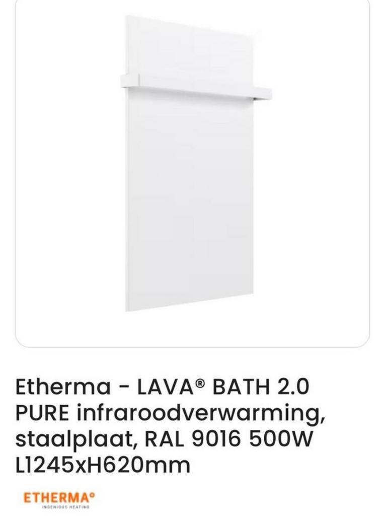 Infraroodverwarming Etherma 500W, nieuw, nieuwprijs 730€, Doe-het-zelf en Bouw, Ophalen of Verzenden, Zo goed als nieuw