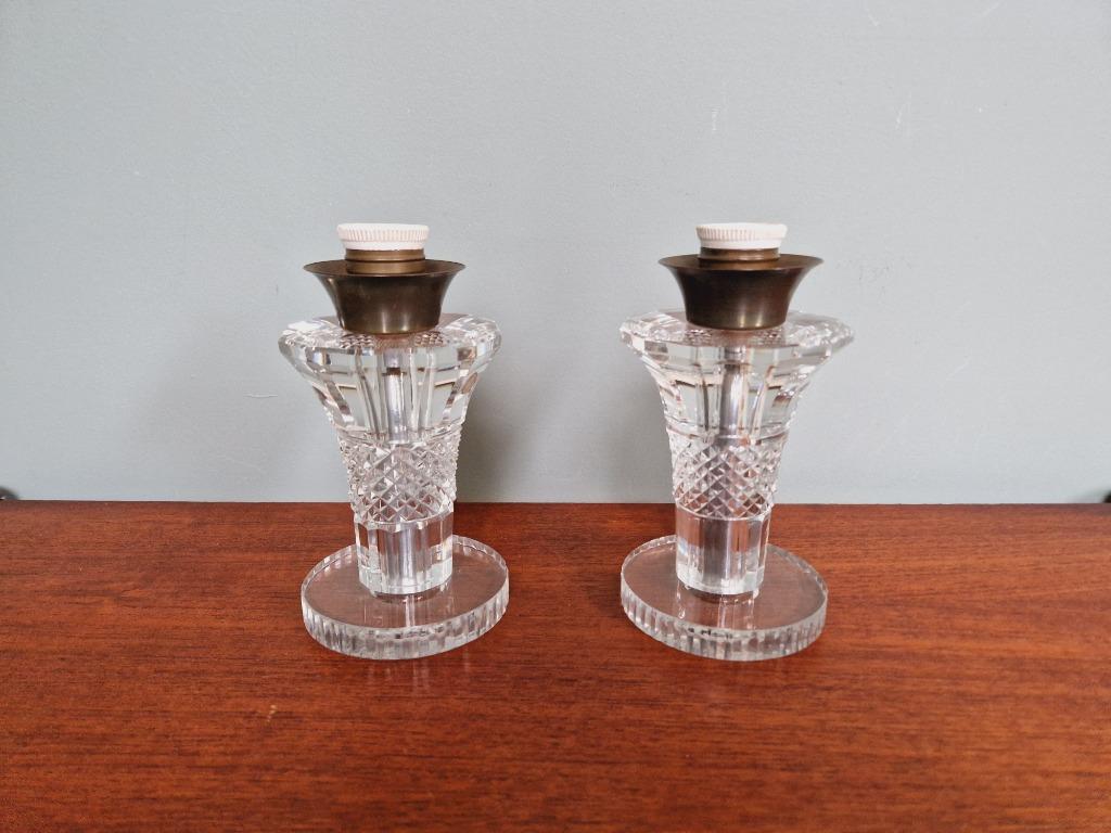 Paire de lampes en cristal, Val Saint-Lambert, années 1930, Enlèvement ou Envoi