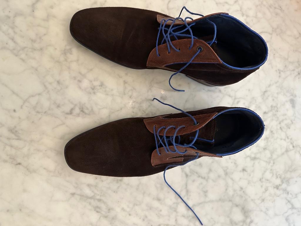 Floris van Bommel suede schoenen, Kleding | Heren, Schoenen, Zo goed als nieuw, Veterschoenen, Bruin, Ophalen