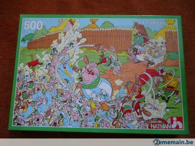 puzzle Asterix Obelix 500 pieces + poster Nathan, Ophalen, Gebruikt