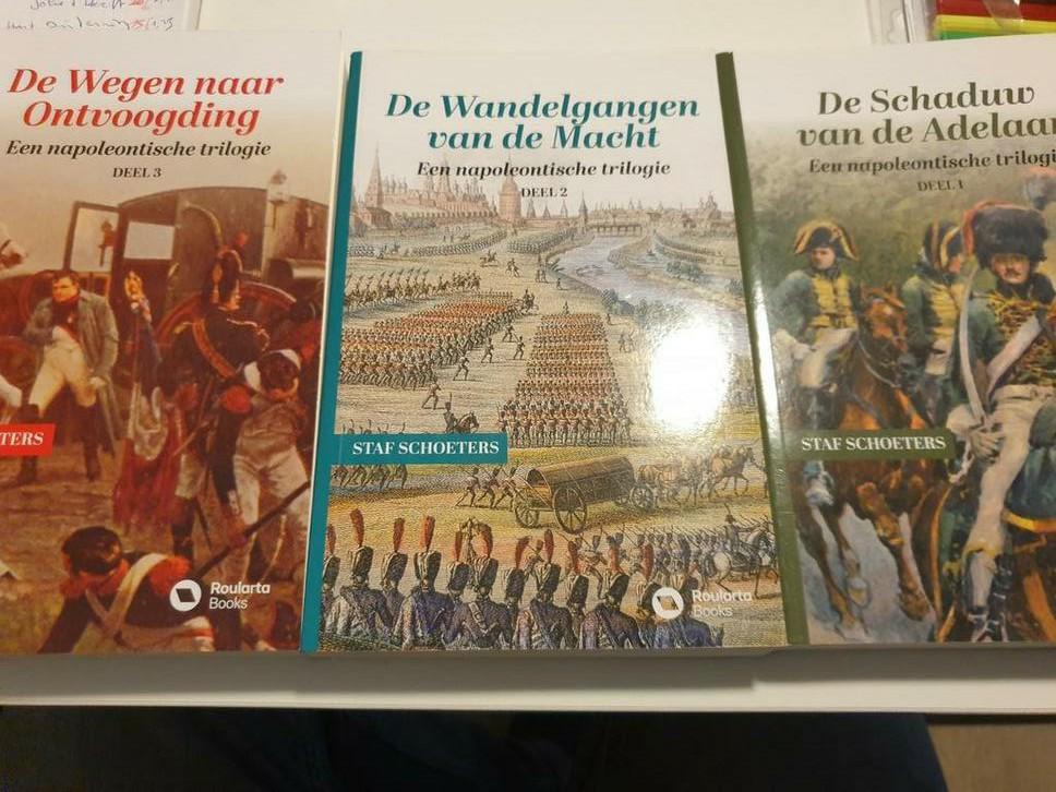 3 x Staf Schoeters - DE NAPOLEONTISCHE TRILOGIE, Boeken, Historische romans, Zo goed als nieuw, Ophalen of Verzenden