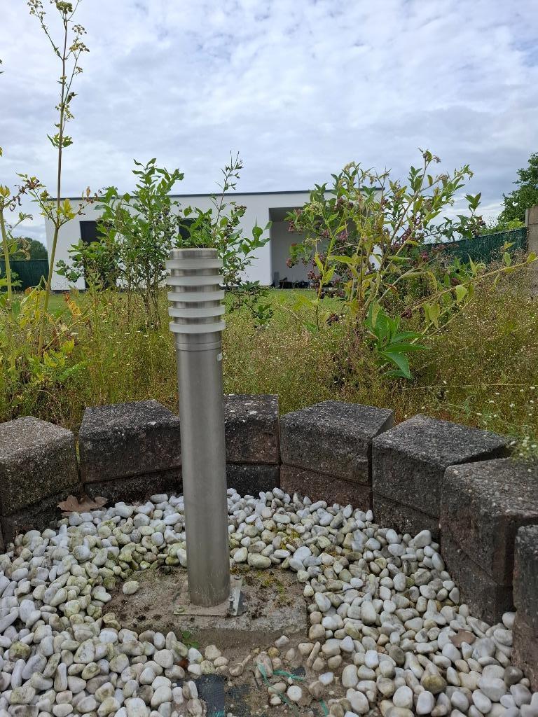 2x 1 Aluminium tuinlamp, Overige typen, Aluminium, Ophalen of Verzenden, Netvoeding