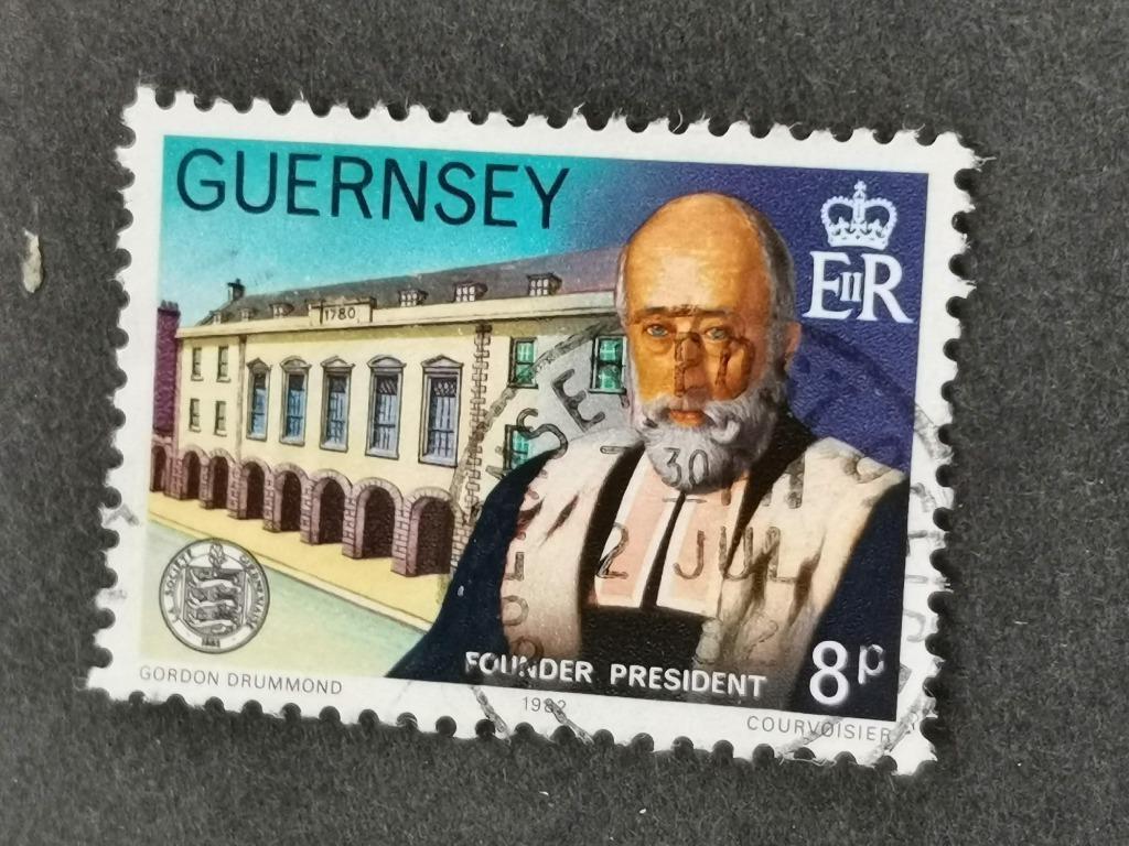 Guernesey / Îles anglo-normandes 1982  Sir Edgar Mac Culloch, Enlèvement ou Envoi, Affranchi