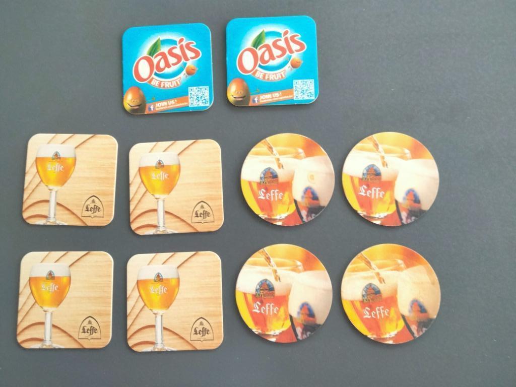 Vintage 10 Sous bocks, Enlèvement ou Envoi, Utilisé, Sous-bock, Leffe