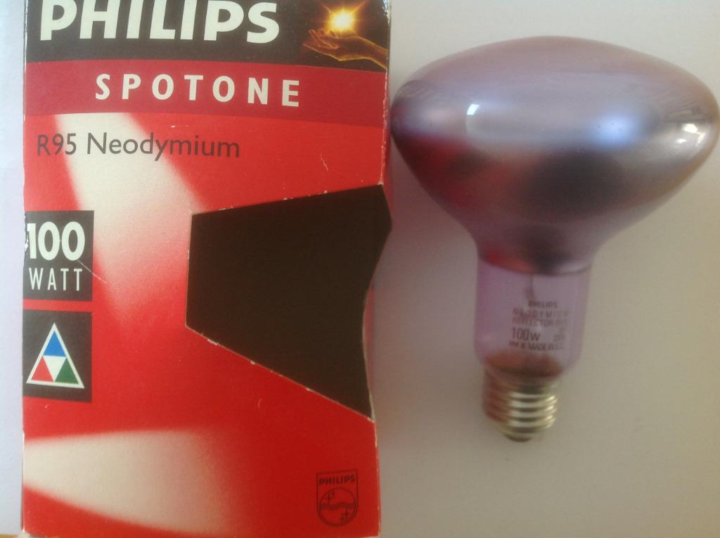 Philips R95 100W Spotone E27-lamp, Gloeilamp, 60 watt of meer, Nieuw, E27 (groot)