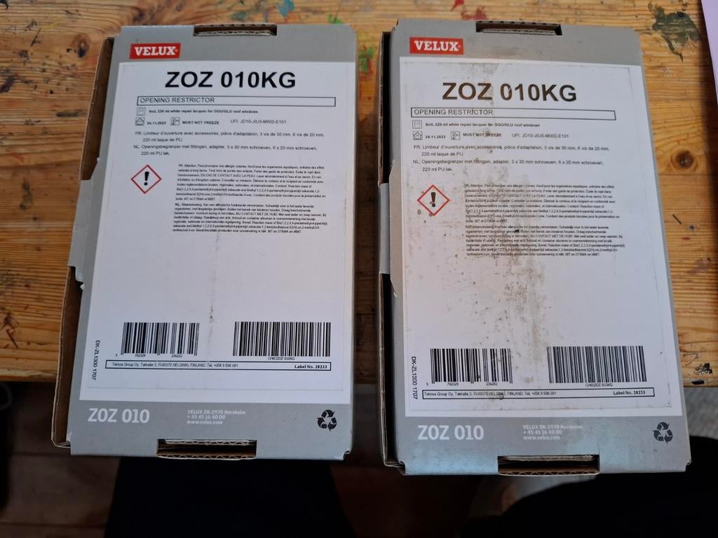 Lot de 2 limiteurs d’ouverture VELUX ZOZ 010, Enlèvement ou Envoi
