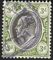 1 Postzegel Transvaal 1903 Koning Edward VII, Postzegels en Munten, Postzegels | Afrika, Ophalen of Verzenden, Zuid-Afrika, Gestempeld