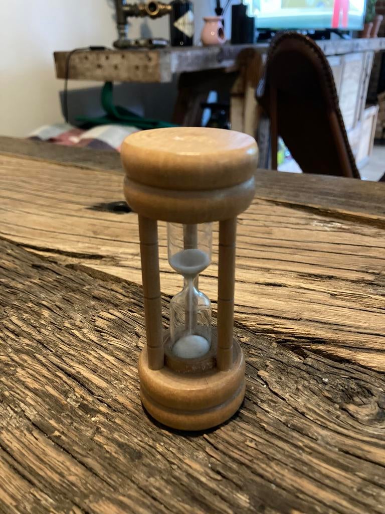 Vintage houten zandloper, Huis en Inrichting, Ophalen of Verzenden