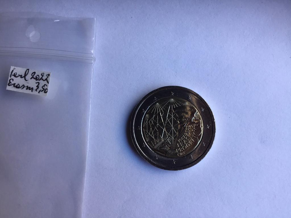2022 Ierland Erasmus unc, Ophalen of Verzenden, Ierland, 2 euro, Losse munt