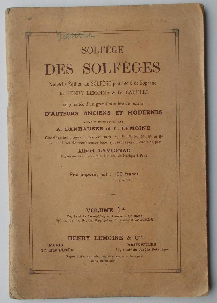 Solfège des Solfèges (78 pag) Henry Lemoine, Boeken, Muziek, Verzenden, Gelezen