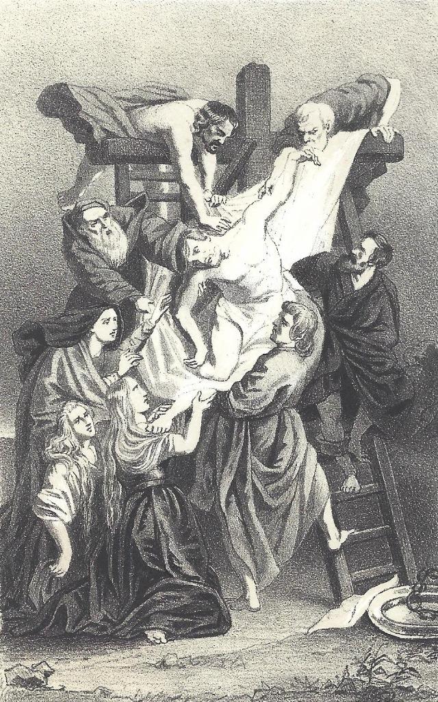 1844  - de kruisafname naar Rubens te Antwerpen, Antiek en Kunst, Verzenden