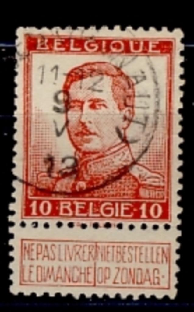 Belge 1912 - Albert I n 118, Envoi, Oblitéré
